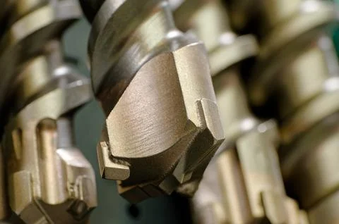 Set of hammer drill bits Stock Photos