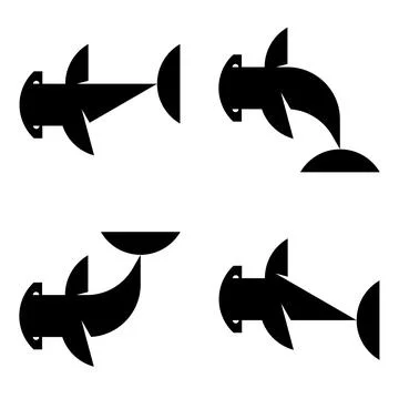 Set of Hammerhead Shark logo Stock Illustration