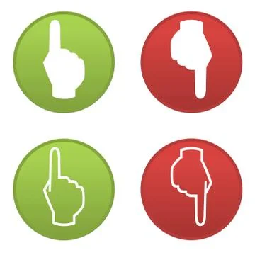 Set of hand direction icons Stock Illustration