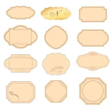 Set of hand draw borders made with brush and ink. Unique swirls and dividers Stock Illustration