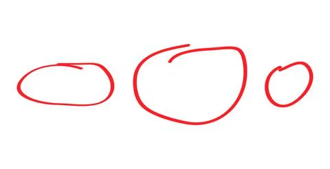 Set of Hand draw circle scribble mark, doodle sketch blank frame, vector illu Stockillustratie