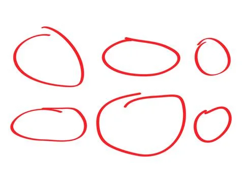 Set of Hand draw circle scribble mark, doodle sketch blank frame, vector illu Stockillustratie