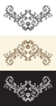 Set of hand drawing design element illustration Illustrazione stock