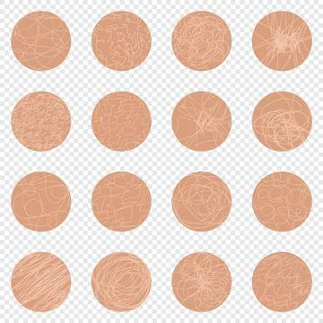 Set of Hand drawing random chaotic lines. Insane tangled scribble clew. Bro.. Stock Illustration