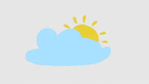 Set of hand drawn animated doodle weather icons. Video clip with alpha channel. Stock Footage 301069739