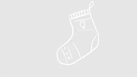 Set of hand drawn animated doodle Christmas icons. Video clip with alpha channel Stock Footage 301069902