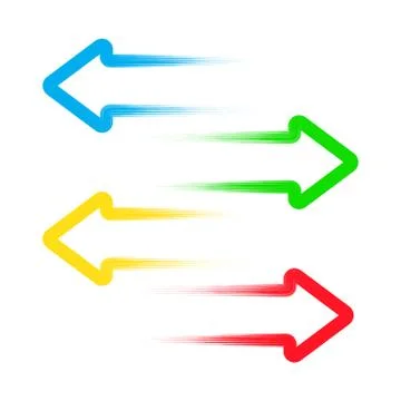 A set of hand drawn arrows. Vector illustration. Illustrazione stock