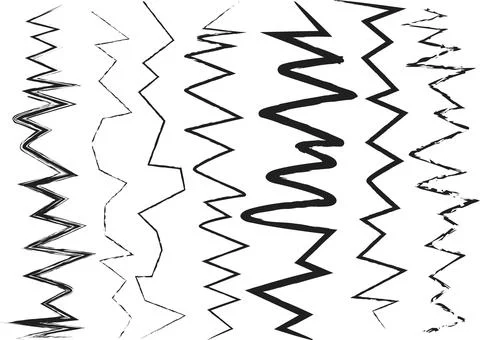 Set of hand-drawn chalk doodles on a white background Stock Illustration