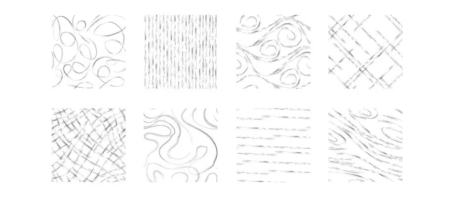 Set of hand drawn crosshatch textures Stock Illustration