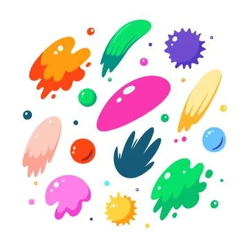 Set of hand-drawn doodle elements. Stock Illustration