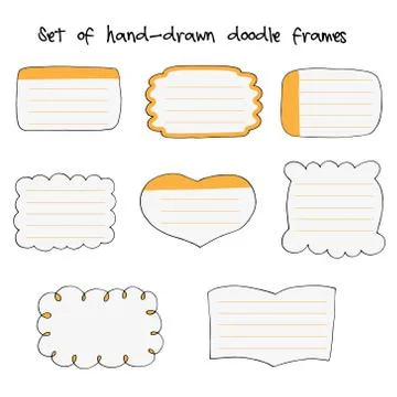 Set of hand-drawn frames イラスト素材