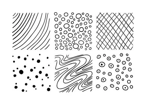 Set of hand drawn graphic elements Stock Illustration