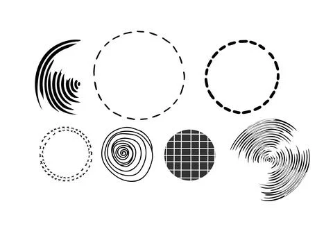 Set of hand drawn graphic elements 스톡 일러스트