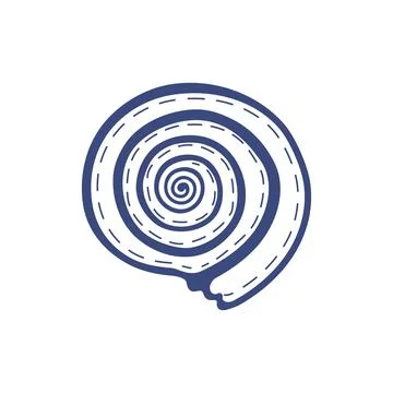 Set of Hand drawn ink vector seashell illustration. Conceptual, naive marine  イラスト素材