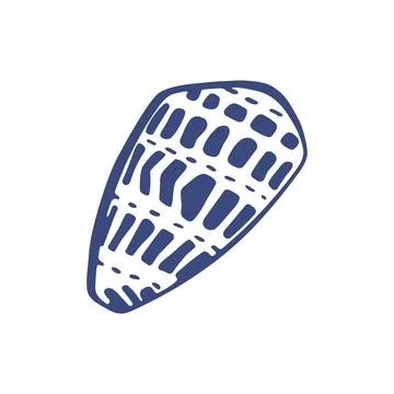 Set of Hand drawn ink vector seashell illustration. イラスト素材