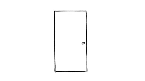 Set of hand drawn opening doors Stock Footage 33569882