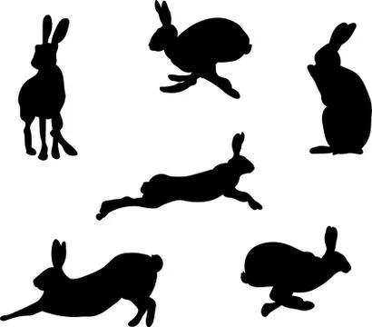 Set of hand-drawn running, looking up and sitting in various poses Stock Illustration
