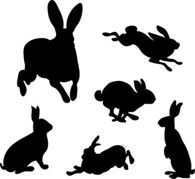 Set of hand-drawn running, looking up and sitting in various poses Stock Illustration