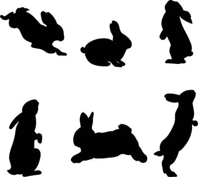Set of hand-drawn running, looking up and sitting in various poses Stock Illustration
