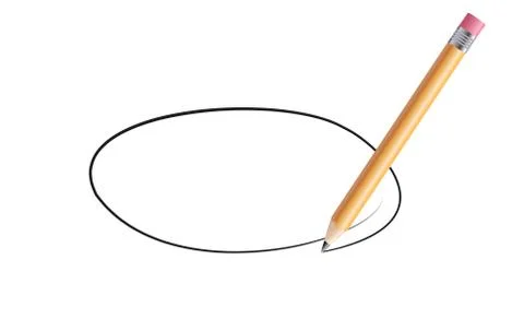 Set of the hand drawn scribble circles. Vector element. Illustration on white Stock Illustration