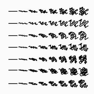Set of hand drawn scribbles. Vector illustration. Stock Illustration