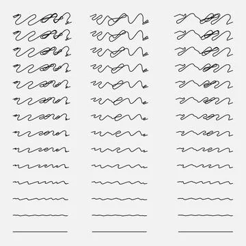 Set of hand drawn scribbles. Vector illustration. Stock Illustration