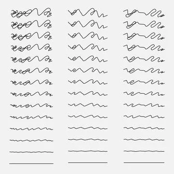 Set of hand drawn scribbles. Vector illustration. Stock Illustration
