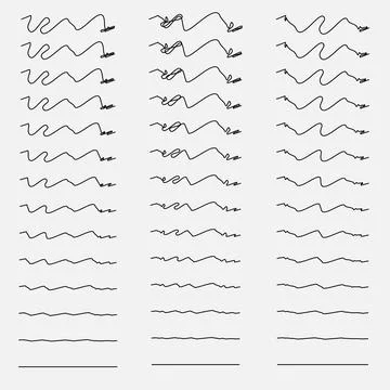 Set of hand drawn scribbles. Vector illustration. Stock Illustration