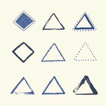 Set of hand drawn shapes. Vector illustration Stock Illustration