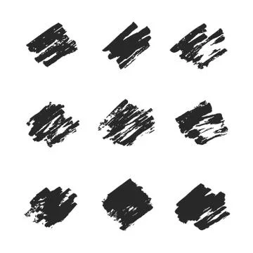 Set of hand drawn shapes. Vector illustration Stock Illustration