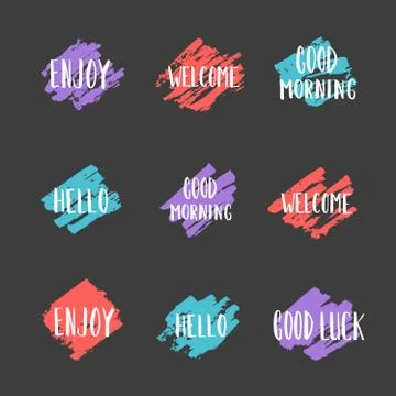 Set of hand drawn shapes. Vector illustration Stock Illustration