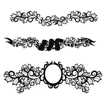 Set of hand drawn String Holiday or Christmas Lights on chalkboard background Illustrazione stock