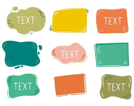 Set of hand drawn style speech bubble. Vector illustration Stock Illustration