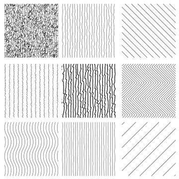 Set of Hand Drawn style Textures Illustrazione stock