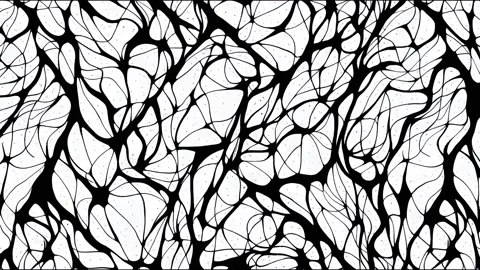 Set of hand drawn surrealistic, abstract faces in line Stock Footage 220115325