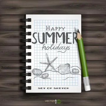 Set of Hand Drawn Various Elements Set of Hand Drawn Various Elements On L... Stock Photos