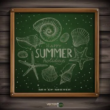 Set of Hand Drawn Various Elements Set of Hand Drawn Various Elements On A... Stock Photos