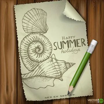 Set of Hand Drawn Various Elements Set of Hand Drawn Various Elements On O... Stock Photos