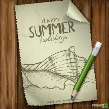 Set of Hand Drawn Various Elements Set of Hand Drawn Various Elements On O... Stock Photos