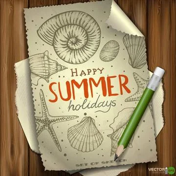 Set of Hand Drawn Various Elements Set of Hand Drawn Various Elements On O... Stock Photos