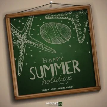 Set of Hand Drawn Various Elements Set of Hand Drawn Various Elements On A... Foto stock