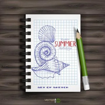 Set of Hand Drawn Various Elements Set of Hand Drawn Various Elements On L... Stock Photos