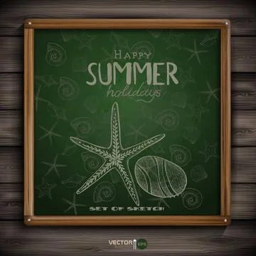 Set of Hand Drawn Various Elements Set of Hand Drawn Various Elements On A... Stock Photos