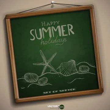 Set of Hand Drawn Various Elements Set of Hand Drawn Various Elements On A... Stock Photos