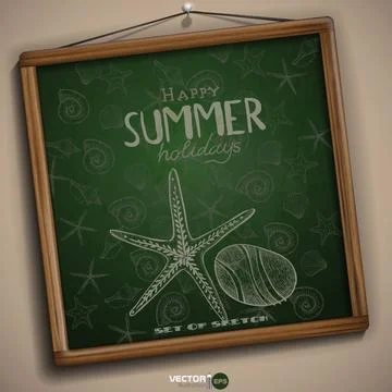 Set of Hand Drawn Various Elements Set of Hand Drawn Various Elements On A... Stock Photos