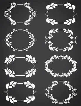 Set of hand drawn vector circular decorative elements Illustrazione stock