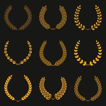 The set of hand drawn vector circular decorative elements for your design. Stock Illustration