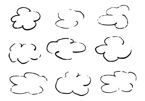 Set of hand drawn vector frames. イラスト素材