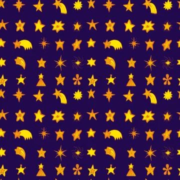 Set of hand drawn vector stars in doodle style on blue background. Stock Illustration