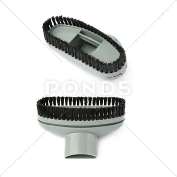Set of Hand held small vacuum head cleaner isolated over the white background Stock Photos